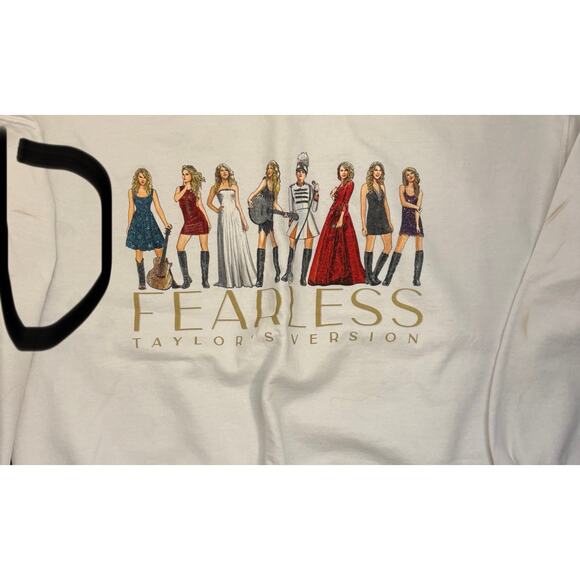 Taylor Swift Fearless Taylor’s Version Crewneck Sweatshirt Size 3XL White - Picture 3 of 11